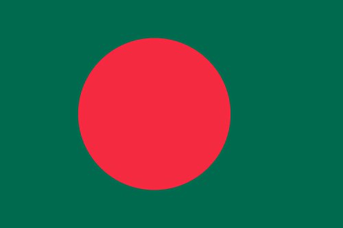 Drapeau Bangladesh horizontal de 0.96m² aux finitions soignées