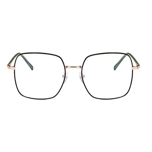 Shiratori Classic woman's metal big face nerd glasses frame Clear lenses2