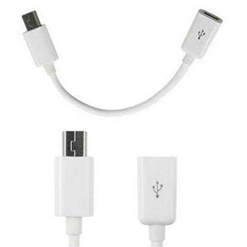 Mini 5Pin ケーブル Micro USB (メス) - Mini 5Pin (オス) 変換アダプタ キコネクタ付き 高速 480Mbpsのデータ転送同期リード 、Mini 5Pin 延長ケーブル 白 15CM