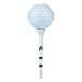 NorthPointe Four Leaf Clover/Shamrock 3 ¼” Plastic Golf Tees – White with Green - 100 Tees in Bulk