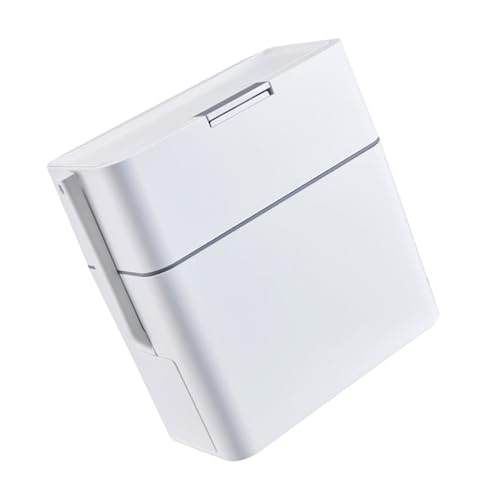 Poubelle avec brosse WC intégrée rectangulaire gain de place pour toilette