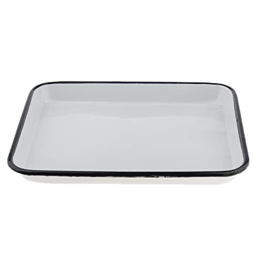 Émail de plateau de laboratoire blanc 25x30cm pour bac médical