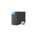8 Pack Large Acoustic Panels Sound Absorbing with Self-Adhesive, 47.2”*23.6”*0.36” High Density Sound Proof Foam Panels for Walls, 3D Vertical Soundproof Wall Panels for Home Studio Office Decor-Black