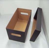 Amazon | CD用ダンボール（フタ付き）黒 5枚セット ACS-1072