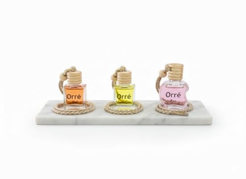 Image of Orre 60 Day Long Lasting Car Perfume, 3 Luxury Fragrance - Rose, Oud, Lemon Grass - For Car, Closet, Washroom, Office Cabin and Mandir