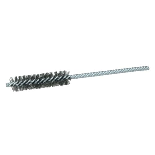 Weiler 21107 1/2" Power Tube Brush, .006" Steel Wire Fill, 2" Brush Length, Made in the USA (Pack of 10)
