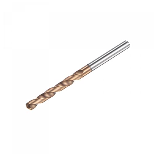 uxcell Twist Drill Bit, 4mm Jobber Drill Bit Nanoscale Titanium Coated K35 Tungsten Carbide Straight Shank 60mm Length for Drilling Stainless Steel Alloy Steel