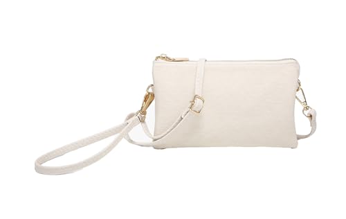 Image of JEN & CO. Riley Small Crossbody Bags Vegan Leather Wristlet Wallets Clutch Purses Shoulder Handbag for Women