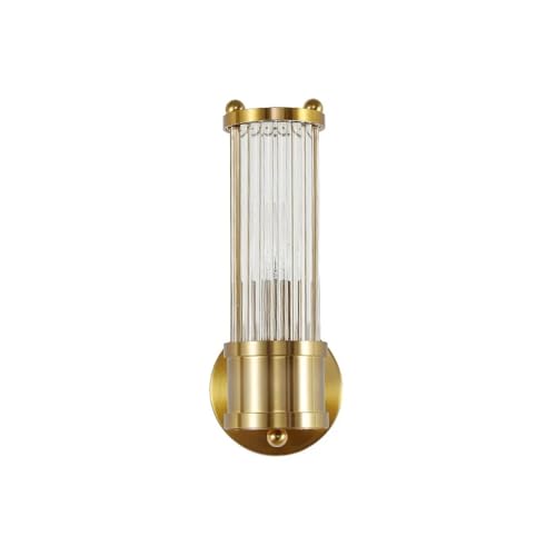 Lámpara de pared led blanca con casquillo E14 y cristales facetados 1