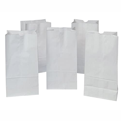 Creativity Street Kraft Bags P0072120, White, 7-1/8" x 4-3/8" x 14", 50 Bags
