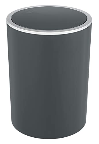 WENKO Schwingdeckeleimer Mod, Inca eleganter 5 Liter Badezimmer-Mülleimer...