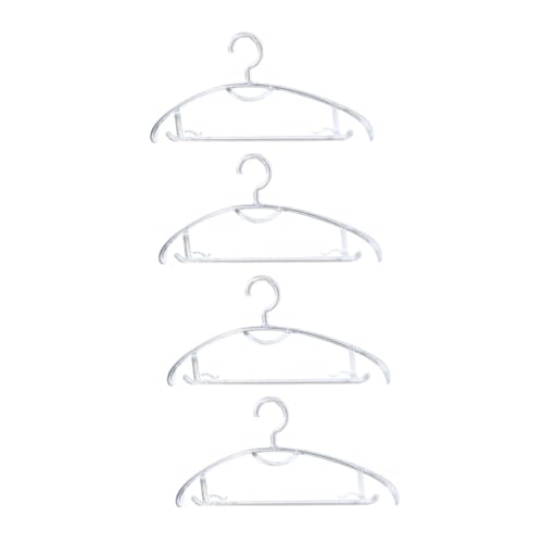 VILLFUL 4pcs Adult Seamless Hanger Hangers for Skirts Clothing Rack Coat Hangers Convenient Hanger Clothing Hangers Jackets Hangers Wide Shoulder Hangers Transparent Plastic