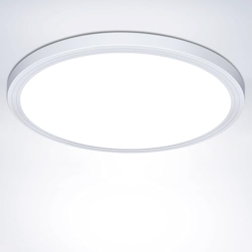 Deckenlampe LED Deckenleuchte Flach Rund - 18W 6500K 1600LM IP44 Modern...