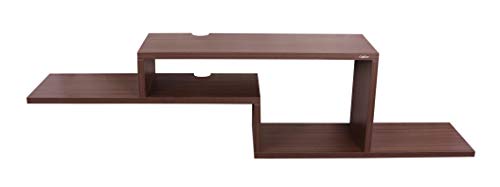 Image of Captiver Engineered Wood Wall Mounted Entertainment Tv Unit 52 Inch (Matte, Walnut)