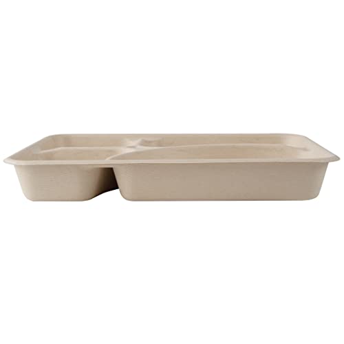 Restaurantware Pulp Tek 43 Ounce To Go Containers 100 Sustainable Carry Out Containers - Lids Sold Separately 4 Compartments Bagasse Take Out Plates Made From Sugarcane Fibers Microwavable by Restaurantware - Image 9