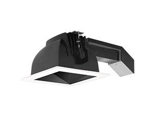 White Trim Ring Black 6'' Square Trim Cone 26W 2700 K Warm Dimmable ELV 80 Degree Square Remodeler LED Downlights Module