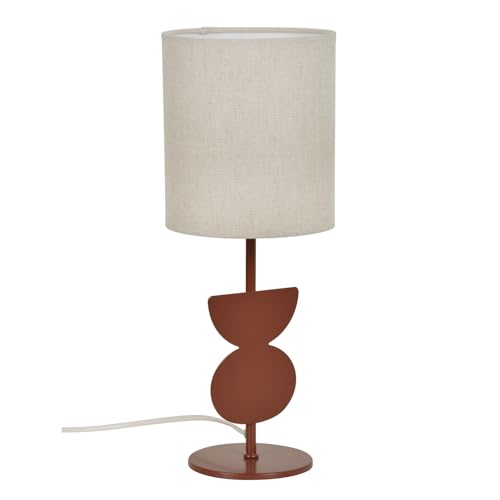 Corep Lampe de chevet métal et tissu ETHNIKA H39cm. (Terracotta)