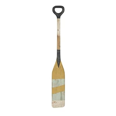Deco 79 Wood Paddle Novelty Canoe Oar Wall Decor with Arrow and Stripe Patterns, 6" x 1" x 41", Multi Colored 211qt+I STL. SS400