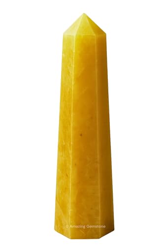 Image of Amazing Gemstone Yellow Aventurine Crystal Towers - Natural Healing Crystal Point Obelisk for Reiki Healing and Crystal Grid (2 inch to 3 inch Inch)