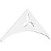 Ekena Millwork GPP048X020X100NAP Naple Architectural Grade PVC Gable Pediments, 48"W x 20"H x 1"P (10/12) Pitch