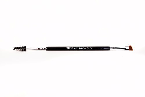 Foundation Brushes Best Cosmetic Tools For Blending Bronzer Liquid & Concealer From MintPear- Copper Ferrule, Hardwood Handle & Soft Dense Vegan Bristles. (brow brush, black)