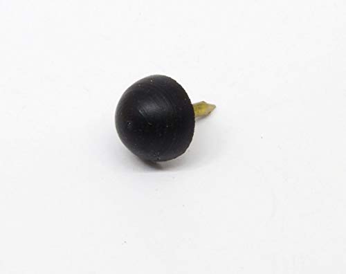 pkg of 4 - black sbr rubber round top tack bumper - bumper diameter - 3834 bumper height - 73234 tack length - 3834 tack diameter - 36434