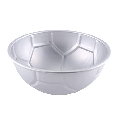 UrbanNest 1 PCS 3D Demi Boule Ronde en Forme de Gateau de Football Moule 8 Pouce d'epaisseur en Alliage d'aluminium Moule Moule de Cuisson d'anniversaire