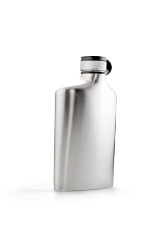 GSI Outdoors Glacier Stainless Hip Flask 8 oz Flachmann, Unisex Erwachsene, Silber, 8 oz