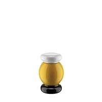 Alessi Totem Domestici ES19 zout-, peper- en kruidenmolen van beukenhout, zwart, geel en rood