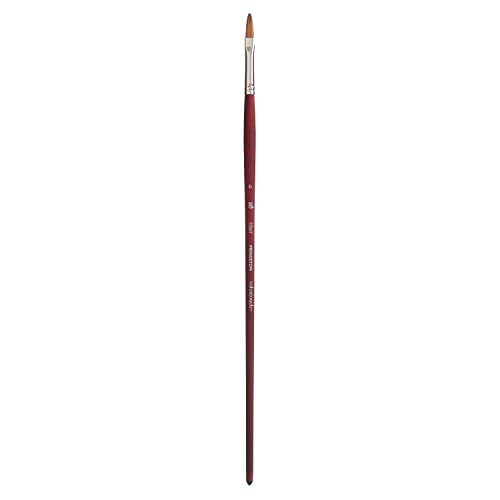 Princeton Velvetouch Artiste, Mixed-Media Brush for Acrylic, Watercolor & Oil, Series 3900 Long Handle Filbert 6 (PB3900FB6)