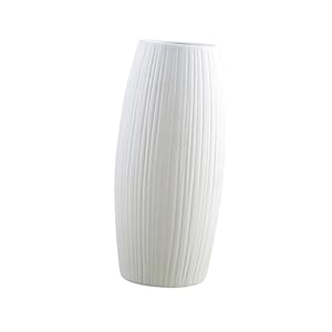 Weiße Keramikvase – Moderne Bodenvase Im Nordischen Minimalismus Für Stilvolle Tischdekoration Und Home Decor – Ideale Blumenvase Für Wohnzimmer Und Büro