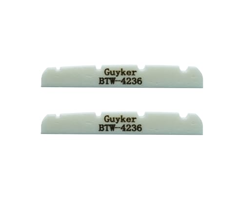 Guyker Bass Guitar Bone Nut - 4tbg{g vXbgt{[ibg iANZT[ PB JB Precision Bass Jazz Bass Set of 2 White 42x3.5x6mm BTW-4