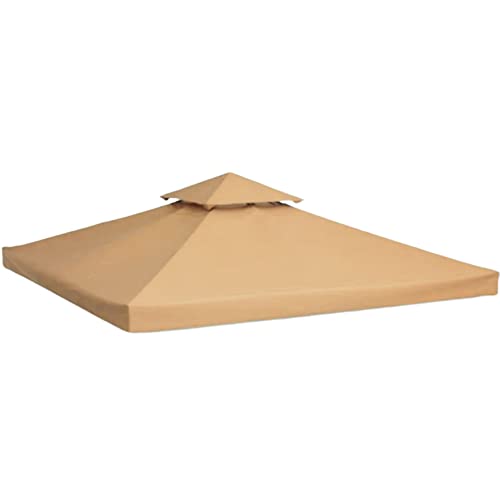 Jéto Housse de toit de rechange pour tonnelle 3 x 3 m (Ecru, beige)