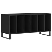Contenitore Per Vinili VidaXL - Nero, Legno Multistrato, 71x34x36 Cm, 2 Scomparti - Foto 3