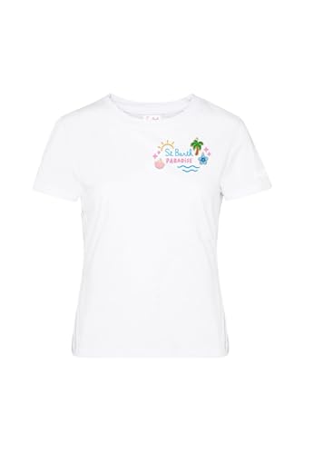 T-shirt Saint Barth Mc2 femme haut manches courtes coton vêtement été brodé