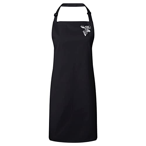 Tablier cuisine noir élan anti-taches pour cuisiner proprement