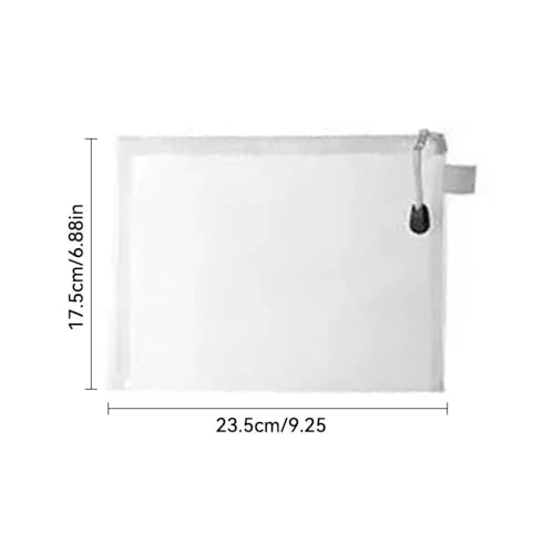 Image of 2 Stationary Transparent Pouch, Plastic Zipper Bags, Student Storage Bag, Document Bags, Certificates Bags, Pencil Pen Cases, Envelope Bag, Cosmetic Pouch with Zipper, Travel Organizer(Medium)