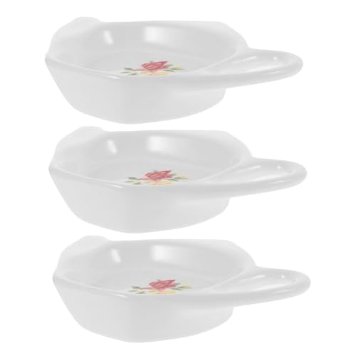 Ciieeo Tea Bag Dish Holder Ceramic Tea Plate Organizers Coaster Set Snack Dish Sauce Plate