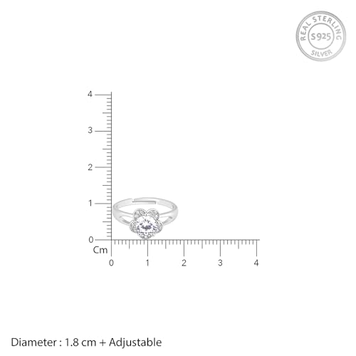 GIVA 0.925 Sterling Silver Ring For Women (Silver) - Image 6