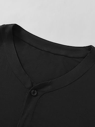 Image of Latuza Men's Viscose Pajama Top Button Up Sleep Shirt