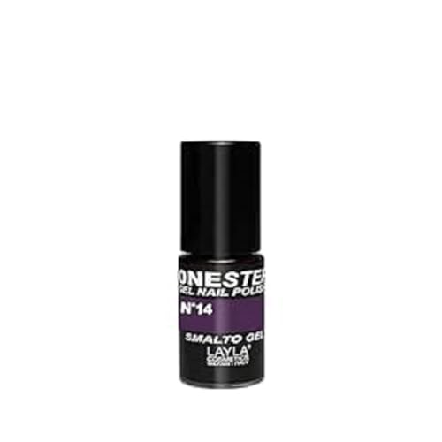 LAYLA ONE STEP Smalto Semipermanente in Gel 3-in-1 Veloce e Facile Applicazione Durata 3 Settimane Alta Pigmentazione Senza Strato di Dispersione 5ML Layla Cosmetics N.14 BLACKBERRY (Viola)