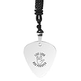 [TTPDDJDW] ユニセックス スタートレック ネックレス ギターピック型 ペンダント チタン鋼製 ブラックコード付き シンプルデザイン メンズ レディース兼用