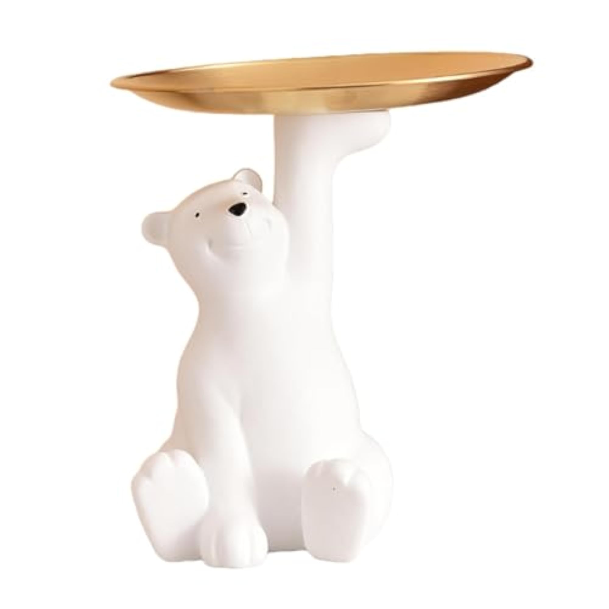 Polar Bear Statue Storage Box Jewelry Trinket Tray