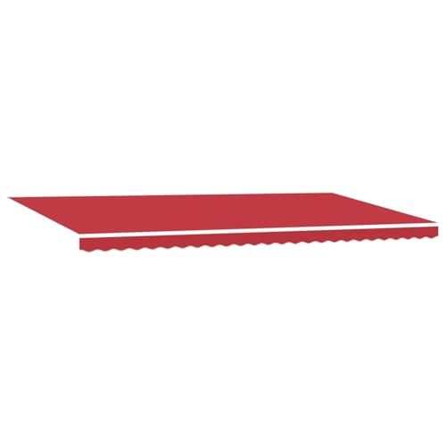 vidaXL Markisen-Ersatzstoff Rot 600 x 300 cm Segeltuch, Balkonmarkise, wasserabweisend, UV-Schutz, ausziehbarer Sonnenschutz, Outdoor-Wagen, Platz für Ersatz-Campus