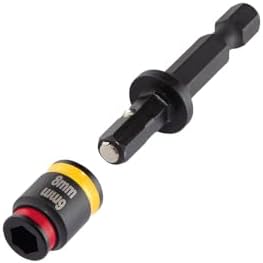 Malco C-RHEX 1/4",5/16",3/8", 6mm, 8mm, 10mm Magnetic Hex Driver 2" Length, 4 Piece Set, Cleanable, Reversible SAE and Metric Flip Sockets, Impact Hex Chuck Driver (MALCOMBO1)