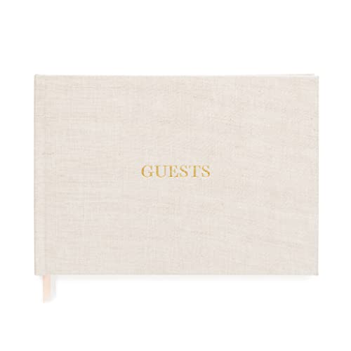 Sugar Paper Guest Book, Book Cloth Cover, 60 Blank Pages,