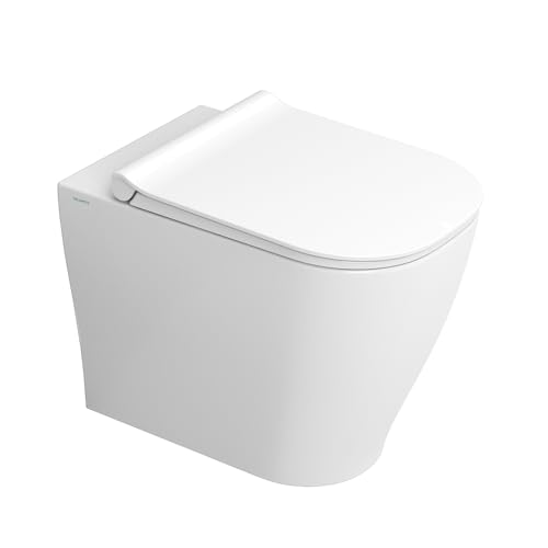 [VERSATILITA’ DI INSTALLAZIONE]: Questo WC Offre La Massima Flessibilità Grazie Allo Scarico Traslato Adattabile Sia A Parete Che A Pavimento Mediante L’Utilizzo Di Una Curva Tecnica (Non Inclusa), E L’Installazione A Muro Con Staffe Di Sostegno Da Acquistare Separatamente