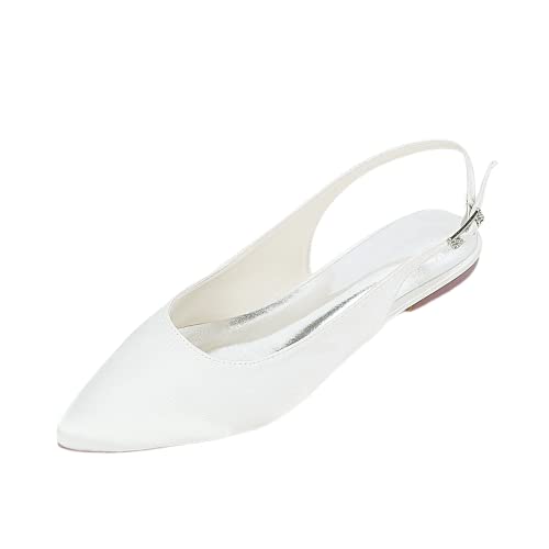 Chaussures plates pour femme avec bout pointu slingback ivoire taille 38 EU SHUTUP.DANCE