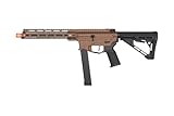 Zion Arms R&D Precision Licensed PW9 Mod 1 Long Rail Airsoft Rifle with Delta Stock (Long Rail, Bronze)