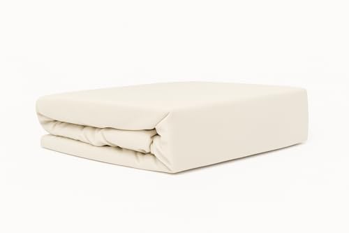 Spannbettlaken für Familienbett 270x200 cm (Creme)